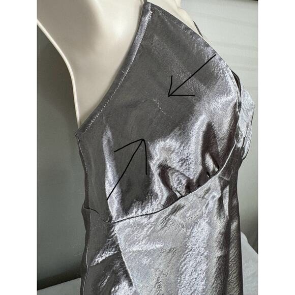 NWT Madewell The Layton Midi‎ Slip Dress in Metallic Recycled Satin Size 12 - Picture 14 of 15